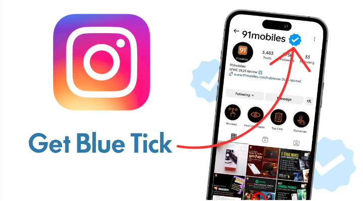 How to get blue tick on instagram ?